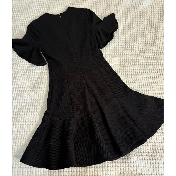 Rebecca Taylor Black size 2 dress v neck lots of ruffles - Picture 7 of 12